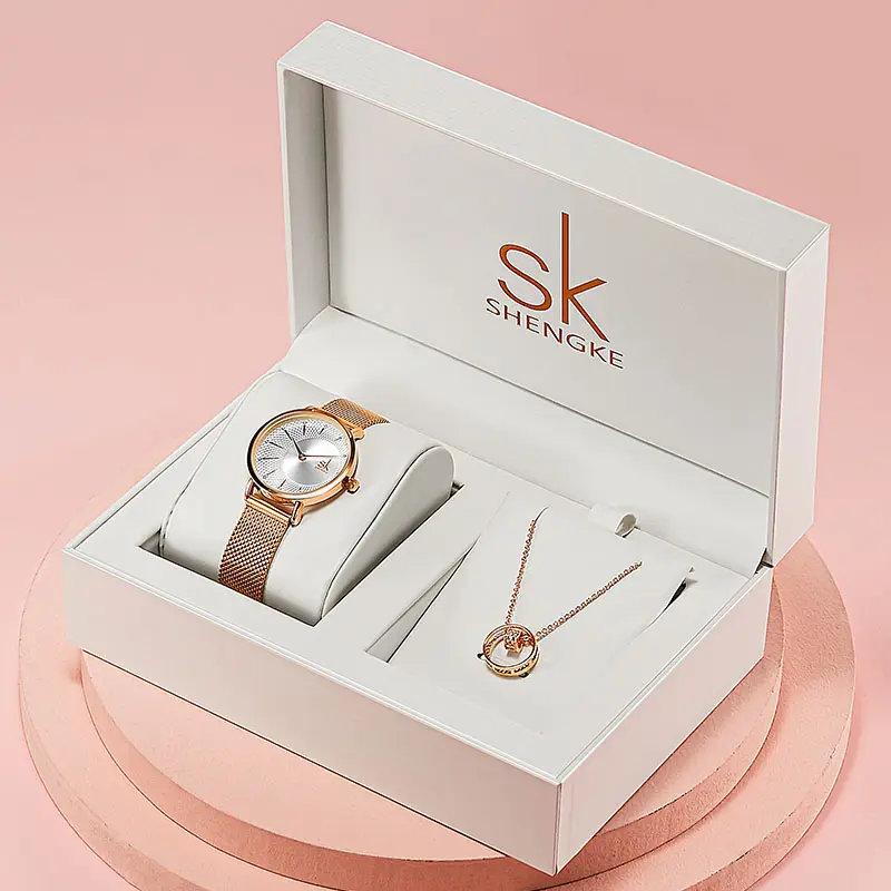 SHENGKE – montres de luxe pour femmes, de haute qualité, de luxe, de marques célèbres, 2022 ensembles pour femmes, montre-bracelet pour dames
