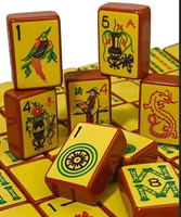 Reancient Foldable Modern Plastic American Bag Layer Custom Mahjong Tiles-Professional Casino Quality 2-Player Rectangular Poker.