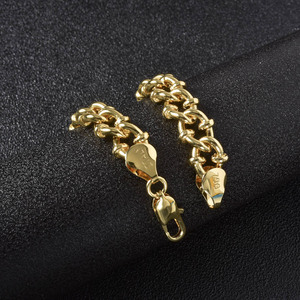 premium smooth glossy curved delicate <b>beaded</b> chic timeless layered durable wholesale real chunky unisex cuban <b>men</b> <b>bracelet</b> - Product Image 4