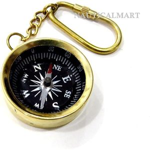 เข็มทิศทองเหลือง ALFA NAUTICAL แบบพกพา พร้อมคาราไบเนอร์ สำหรับการเดินป่าและการนำทางกลางแจ้ง - Product Image 5