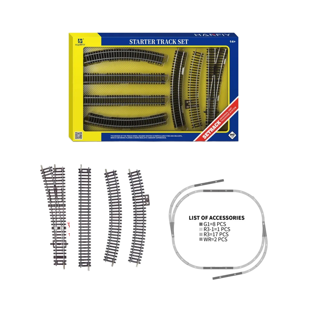 Ho Scale 1/87 Nickel Silver DIY Train Track Model Railway Accessories Metal  Narrow Gauge Curved Turnout Building Mockup Powered