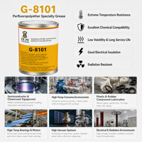 Grasa Textil para Altas Temperaturas G-8101 PFPE Sin Acumulación de Carbono 280 ℃   Baja Evaporación 1.5% para Uso en Rodamientos de Maquinaria