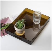 Assiettes acryliques élégantes et modernes pour le service des aliments pour les tables basses Coiffeuses Plateau à thé et à fruits Bars et rassemblements de cuisine