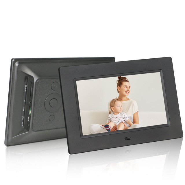 7 Inch LCD Screen Digital Photo Video Frame Home Decor with USB/SD Card Loop AutoPlay Displays Images Background Music Support