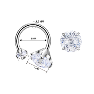 Anneaux de septum 16G pour femmes et hommes, en titane G23, zircon, or, barre en forme de <span class=keywords><strong>fer</strong></span> à <span class=keywords><strong>cheval</strong></span>, piercing pour le nez, le <span class=keywords><strong>tragus</strong></span>, la sourcil, l'hélix, le daith - Product Image 2