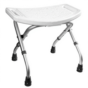 KS Foldable <b>Shower</b> <b>Stool</b> 44x30x36cm Aluminum Alloy Non-Slip Bath Seat For Elderly - Product Image 1