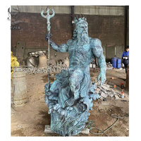 Prix de gros Statue de Poséidon en résine grandeur nature Statue Dieu de la mer en fibre de verre Sculpture Dieu Aquaman