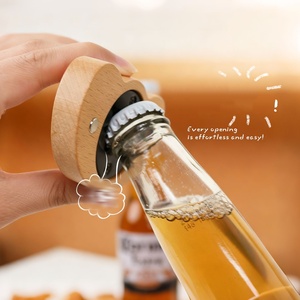 Puselife tùy chỉnh thân thiện với môi tre mở chai Keychain bền vững đa sử dụng bia mở - Product Image 1