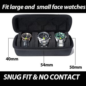 Étui rigide de voyage pour montre à 3 emplacements avec étuis de montre anti-choc - Product Image 3