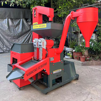 Moulin à riz commercial compact avec meules à grains, décortiqueuse et machine combinée de blanchiment et de polissage du riz
