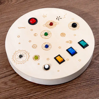 Tableau d'activités Montessori en bois avec interrupteur lumineux LED, jouet éducatif DIY pour enfants de 7 à 12 mois, jouets de contrôle personnalisés écologiques