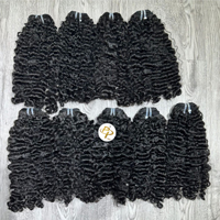 Muestra de Cabello Humano Virgen Crudo de Alta Calidad, Proveedor de Cabello Rizado Vietnamita y Birmano