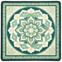 Tapis de Mahjong Zen Tranquille, Insonorisé, Double Face, Pliable, Carré, pour un Jeu Paisible, Portable, pour le Poker et le Divertissement