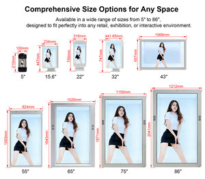 HDFocus 75 86 pouces 4K UHD Écran LCD transparent holographique 3D IA pour présentation de mannequins virtuels, Pod numérique intelligent pour centre commercial - Product Image 5