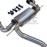 Échappement Valvetronic Catback pour BMW 340i F30 F31 F34 2015-2018 B58, échappement en acier inoxydable, tuyaux d'échappement, silencieux avec embouts noirs