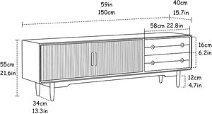 كومبو هوم تلفزيون مجلس الوزراء أثاث منزلي عالية الجودة الحديثة خشب البلوط التلفزيون تقف غرفة المعيشة التلفزيون تقف مجلس الوزراء خشب الصنوبر مع الأدراج - Product Image 2