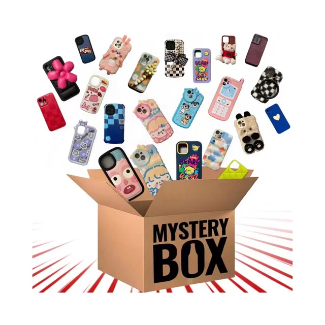 Mystery Box 10 Non-repetitive Phone Cases Lucky Blind Box Silicon Cartoon Furry Leather a for IPhone11pro Max12pro Max13promax