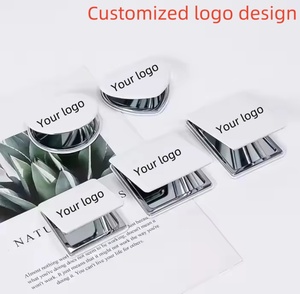 Vòng Trái Tim Vuông PU Da Túi Kích Thước Du Lịch Trang Điểm Gương Với Biểu Tượng Cá Nhân Cho Du Lịch Quà Lưu Niệm Vẻ Đẹp Sử Dụng - Product Image 2