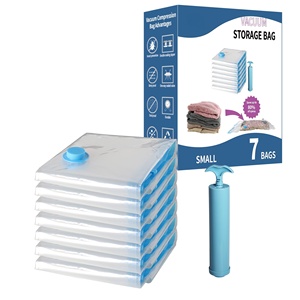 Sacs de rangement sous vide multifonctionnels en plastique de haute qualité pour vêtements anti-poussière à usage domestique - Product Image 1