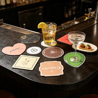 Sous-verres absorbants en papier OEM/ODM en gros, sous-verres jetables pour boissons, pour restaurants, bars, pubs, brasseries, promotion de marque