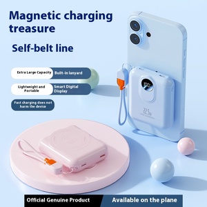 Nhanh chóng sạc từ tính không dây sạc hỗ trợ 22.5W với được xây dựng trong cáp điện ngân hàng và điện thoại di động ngân hàng - Product Image 5