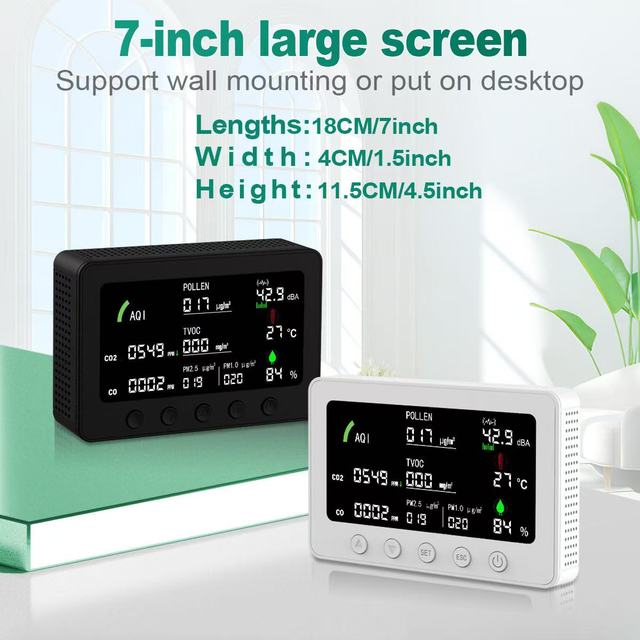 Intelligent IOT Air Solution with RS485 5GWifi Lora Zigbee CO2 Carbon Monoxide Meter PM Noise AQI Detector for Ventilator