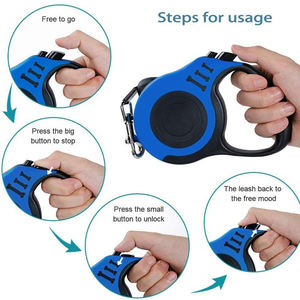 Tali Kekang Hewan Peliharaan Otomatis Retractable dari Plastik dengan Sabuk Traksi Kuat dan Pegangan Anti Selip untuk Kontrol Berjalan Hewan Peliharaan yang Mudah - Product Image 3