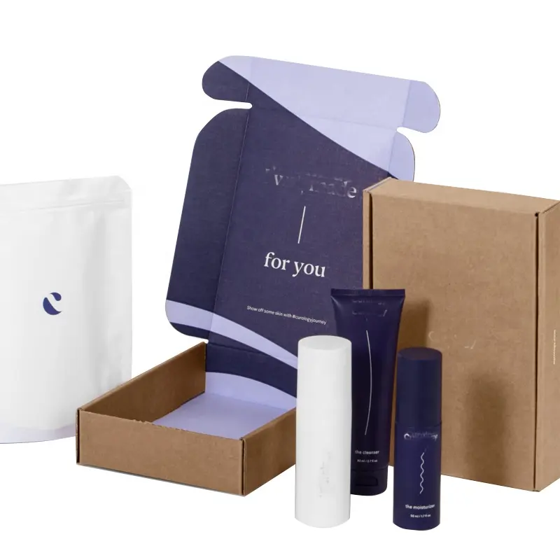 Papier Doos Custom Logo Cosmetische Box Verpakking, Huidverzorging, Huidverzorging Crèmes Verpakking Verzending Mailer Doos