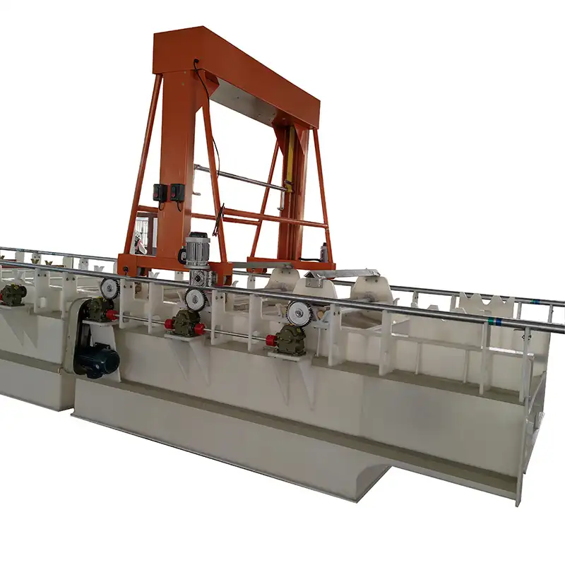 Dispositivo semiautomático para producción de chapado en cobre, planta de producción de chapado en níquel para chapado en barril