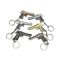 Pendentif porte-clés de luxe en alliage, modèle réduit 1:4 avec coque éjectable, anneau créatif Desert Eagle, breloque accessoire de sac, cadeau
