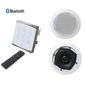 Bluetooth 2 canales en amplificador de pared BT con USB, tarjeta TF, Kit de host de música de fondo con 2 piezas de altavoces de techo coaxiales de 5" - Product Image 4