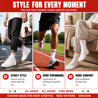 Chaussettes de sport personnalisées pour hommes, en coton jacquard, avec design tricoté XY, pour la course à pied, de marque