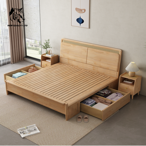 Cama de almacenamiento de madera de tamaño completo, nueva, moderna, para dormitorio, fabricada en fábrica, la más barata, con logotipo personalizado, gran stock, envío inmediato. - Product Image 5