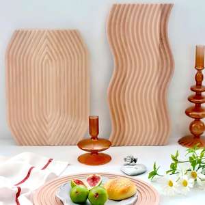 Assiette à dîner en bois de hêtre de style nordique créative, plateau multifonctionnel pour le fromage, le café, le gâteau, la cuisine, décoration de la maison - Product Image 2