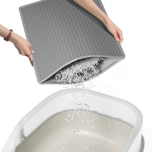 Neu eingetroffene moderne Katzenstreu-Matte mit doppelter Filterung aus PVC/EVA, wasserdicht, für Katzen - Product Image 5