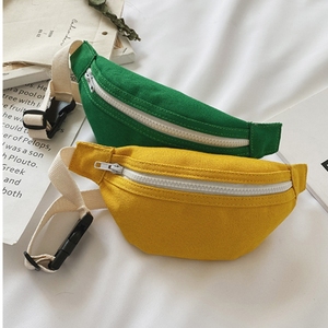 Riñonera Deportiva Informal Ligera de Color Caramelo para Niños, Linda Bolsa de Mensajero Sólida para el Tiempo Libre, Riñonera Informal de Lona para Niños - Product Image 2