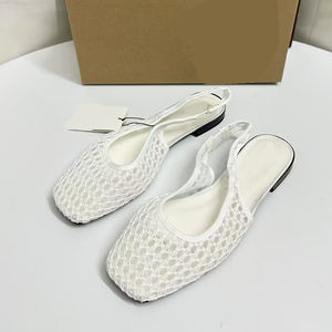 Sandali Estivi da <span class=keywords><strong>Donna</strong></span> con Punta Rotonda, Tacco Piatto Intrecciato, Fondo Piatto, Cinturino e Stile Traforato - Product Image 3