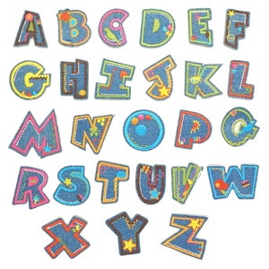 Phong Cách Mới Vải Denim Carton Màu Sắc Từ Chữ Thêu Đính Các Bản Vá Lỗi Cho Jean - Product Image 2