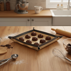 Tapis de cuisson en silicone avec boutons sécurisés, design antidérapant et anti-débordement pour utilisation au four - Product Image 3