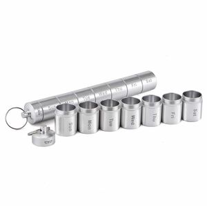 Organisateur de pilules multifonction en alliage d'aluminium métallique, boîte à pilules de voyage - Product Image 1