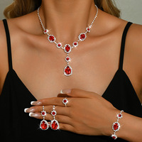 Parure de bijoux écologiques transfrontalière : collier et boucles d'oreilles pour robe de soirée, élégante et polyvalente pour mariée
