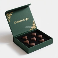 Boîte magnétique de luxe personnalisée, emballage cadeau artisanal pour bonbons et chocolats de la Saint-Valentin avec logo