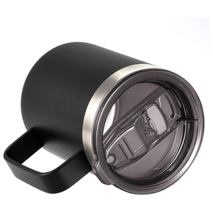 Custom Logo Double Wall 304 Stainless Steel 12oz Eco-Friendly Camping Beer Thermal Vacuum Coffee <b>Mug</b> Handle Boiling Water Safe - Product Image 3