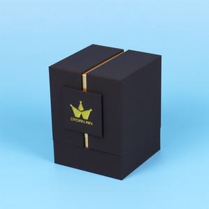 Boîte mystère personnalisée en feuille d'or, boîte cadeau en carton rigide de luxe pour femmes, emballage à double porte, flacon de parfum, boîte en papier cadeau - Product Image 2