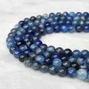 Piedras Naturales sodalita azul suelta perlas redondas 16 pulgadas Strand 4/6/8/10/12mm para la fabricación de la joyería DIY pulsera collar
