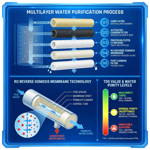 Système de filtration d'eau par osmose inverse de 1000 litres par heure, équipement de traitement de l'eau, machine d'osmose inverse au prix d'usine - Product Image 2