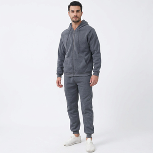 Chándal Ligero de Poliéster de 220 g/m² para Hombre, Ropa Deportiva de Verano, Chaqueta con Cremallera, Pantalones Deportivos de Secado Rápido, Diseño de Paneles Azul Cielo y Negro - Product Image 1