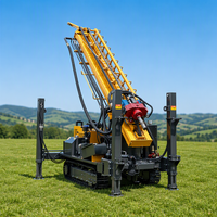 Machine de forage de puits d'eau portable diesel pour l'abreuvement du bétail, profondeur 150m, 200m, 300m