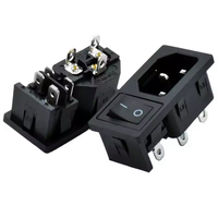 Conector de alimentación de puerto de adaptador de carga de conector de entrada C14 de interruptor de enchufe de 2/2"