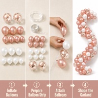 Guirlande d'arche de ballons en gros pour mariage, douche nuptiale, enterrement de vie de jeune fille, décorations et fournitures pour fête, ballons or rose